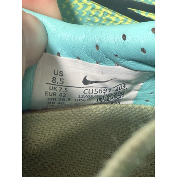 Nike Vapor 14 Academy FG/MG Dynamic Turquoise Blue Lime Glow CU5691-403 Men 8.5 - Picture 6 of 15
